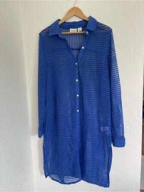 Cobalt Collared Swimsuit Coverup Women’s Large